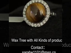 Γάμος 925 Ασημένια Αργυρολιθικά Δαχτυλίδια Στρογγυλό Σχήμα Αρραβωνιασμός Δαχτυλίδια Μάτι Τίγρης