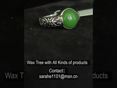 Τραβηγμένο 925 Ασημένιο Αργυρόπετρα Δαχτυλίδια 10x10mm Στρογγυλό σχήμα Σκοτεινό πράσινο Jade Δαχτυλίδι