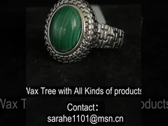 Γυναίκες 925 Ασημένια Αργυρολιθικά Δαχτυλίδια Οβάλ σχήμα αυγού Μαλαχίτης Δαχτυλίδια αρραβώνων