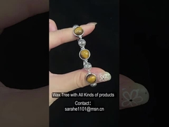 925 Ασημένιο Χρυσαφένιο βραχιόλι Ροδίου