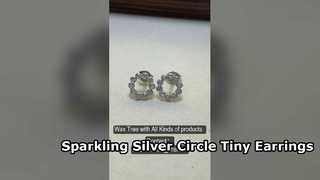 Κομψά σκουλαρίκια από ασήμι 925 CZ Clover