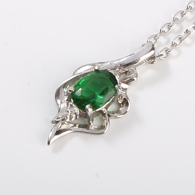 Πράσινος ηλίανθος 925 κοσμήματος του CZ πολύτιμων λίθων περιδεραίων ασημένιο περιδέραιο κρεμαστών κοσμημάτων πολυτέλειας