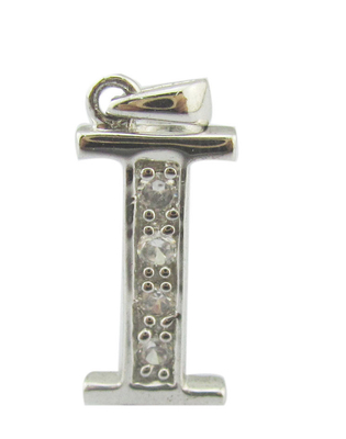 1.25mm/1.5mm πέτρες προσιτό ασημένιο μενταγιόν για καθημερινή χρήση κρύσταλλο μενταγιόν φωτεινό αλφάβητο γράμματα γοητείες