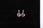 925 εξαιρετικά ασημένια διαμορφωμένα αχλάδι σκουλαρίκια σκουλαρικιών διαμαντιών κρυστάλλου CHAMPAGNE
