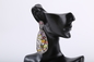 Ζωηρόχρωμο χειροποίητο κόσμημα σκουλαρικιών στεφανών μόδας 925 εξαιρετικά ασημένια σκουλαρίκια πολύτιμων λίθων