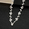 Ασημένιο σύνολο σκουλαρικιών και βραχιολιών περιδεραίων κρυστάλλου κοσμήματος 925 των γαμήλιων γυναικών καθορισμένων