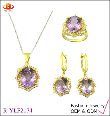 Κλασικό Χρυσό 925 κοσμήματα με AAA Cz Stone Dangle Pendant