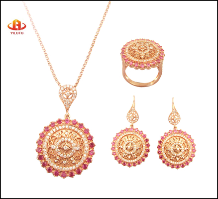 925 Silver Dangle Pendant Set With AAA Cz Stones Custom Logo Αρκαθάλης Κλειδί
