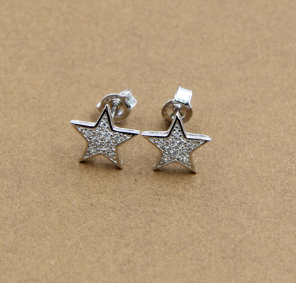 Αστέρας σκουλαρίκι Stud Twinkling Star 925 Sterling Silver Stud σκουλαρίκια για καθημερινή γοητεία αληθινά στέρλινγκ ασημένια σκουλαρίκια