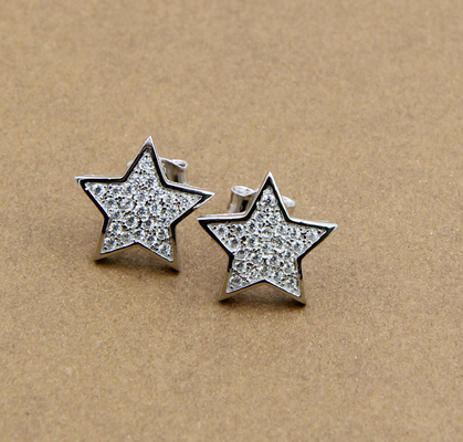 Αστέρας σκουλαρίκι Stud Twinkling Star 925 Sterling Silver Stud σκουλαρίκια για καθημερινή γοητεία αληθινά στέρλινγκ ασημένια σκουλαρίκια