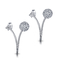 Μακριά σκουλαρίκια στηριγμάτων λουλουδιών 925 ασημένια σκουλαρίκια Swarovski σκουλαρικιών του CZ