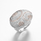 Εξαιρετικό ασημένιο χαραγμένο δαχτυλίδι δαχτυλιδιών 13.8g των κυβικών ατόμων Zirconia διαμορφωμένο ασήμι