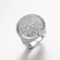 6.8g εξαιρετικός ασημένιος ανοικτός δίσκος Tiffany δαχτυλιδιών κύκλων που ενδασφαλίζει το δαχτυλίδι κύκλων