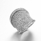 5.89g 925 ασημένιο του CZ δαχτυλιδιών κυβικό δαχτυλίδι ασπίδων Zirconia εξαιρετικό ασημένιο