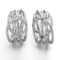 Δομή 925 μωσαϊκών λουρίδων ασημένια σκουλαρίκια της Vivienne Westwood σκουλαρικιών του CZ