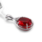 2.21g 925 ασημένιο περιδέραιο μαργαριταριών της Prada κρεμαστών κοσμημάτων πολύτιμων λίθων με το ροδοκόκκινο κρεμαστό κόσμημα