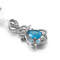 Κοσμήματα των εξαιρετικών ασημένιων αλυσίδων κρυστάλλου γαμήλιων καρδιών γυναικεία κρεμαστό κόσμημα 925 γυναικών περιδεραίων