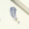 Κρεμαστό κόσμημα φτερών διαμαντιών περιδεραίων 0.25ct Virgo σαπφείρου πορπών