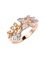 Αυξήθηκε χρυσό διαμάντι 0.24ct πεταλούδων γαμήλιων δαχτυλιδιών 18 καρατιού ΕΝΑΝΤΊΟΝ της σαφήνειας