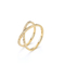 Χρυσός 18k γυναικών με τη διαγώνια μορφή δαχτυλιδιών δαχτυλιδιών 0.39ct διαμαντιών γύρω από τη λαμπρή περικοπή