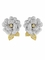 0.33ct άσπρα χρυσά διαμαντιών σκουλαρικιών λουλουδιών καμελιών σκουλαρίκια γυναικείων 18k