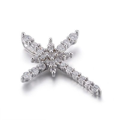 ST Benedict Medal Pendant των λευκών χρυσών κυβικών Zirconia ατόμων κρεμαστών κοσμημάτων 2.5mm